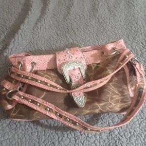 Camo and pink purse